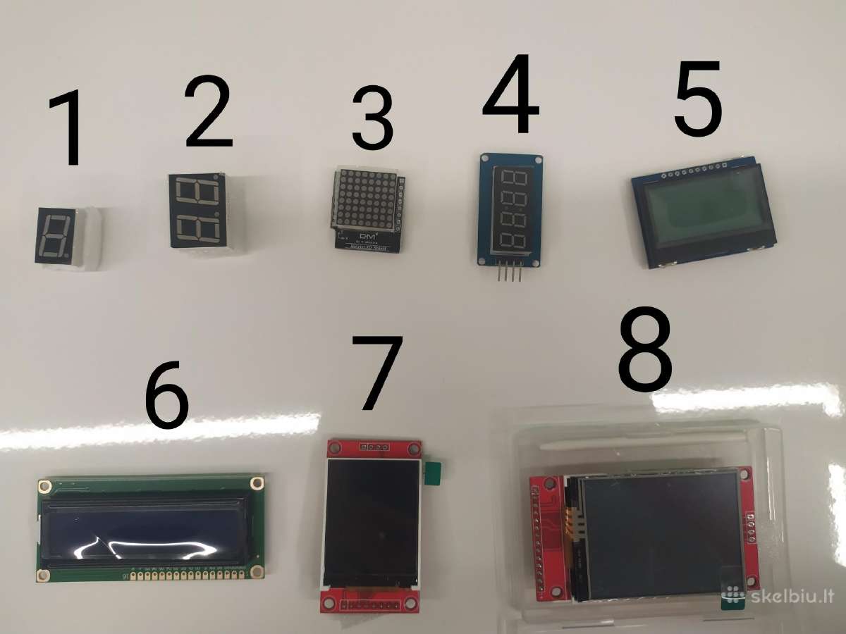 LCD Tft ekranas, arduino ar kitiems