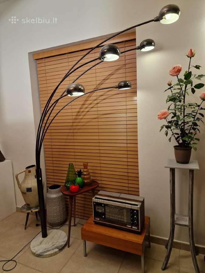 Vintažinis mid century Bilka juodo chromo toršeras - nuotraukos Nr. 2