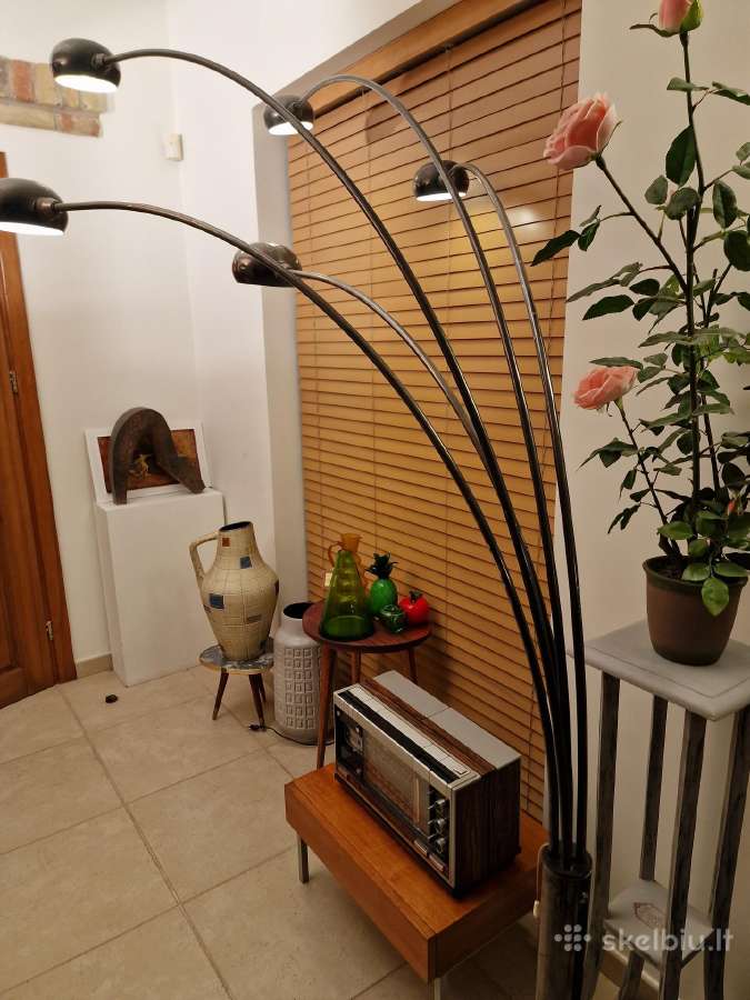 Vintažinis mid century Bilka juodo chromo toršeras - nuotraukos Nr. 13
