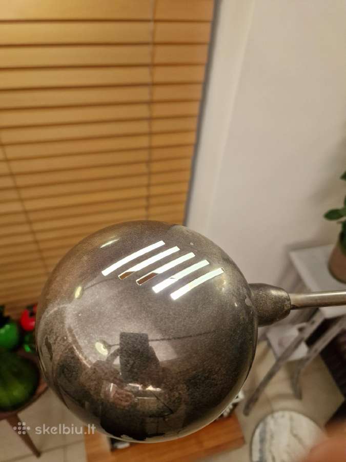Vintažinis mid century Bilka juodo chromo toršeras - nuotraukos Nr. 18