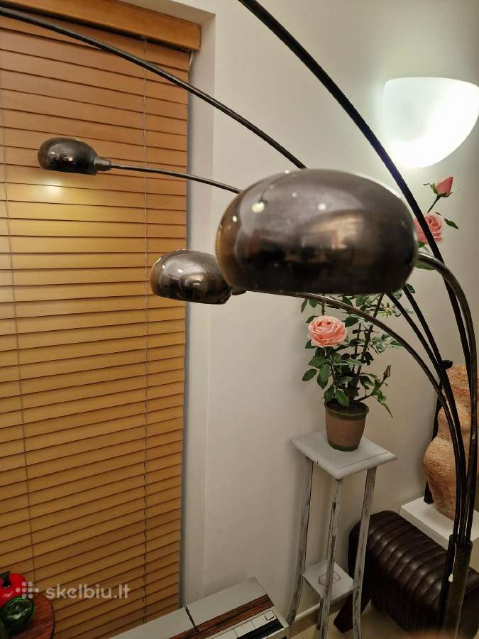 Vintažinis mid century Bilka juodo chromo toršeras - nuotraukos Nr. 24