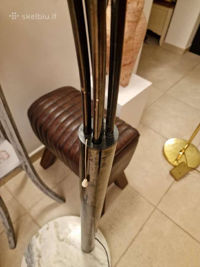 Vintažinis mid century Bilka juodo chromo toršeras - nuotraukos Nr. 29