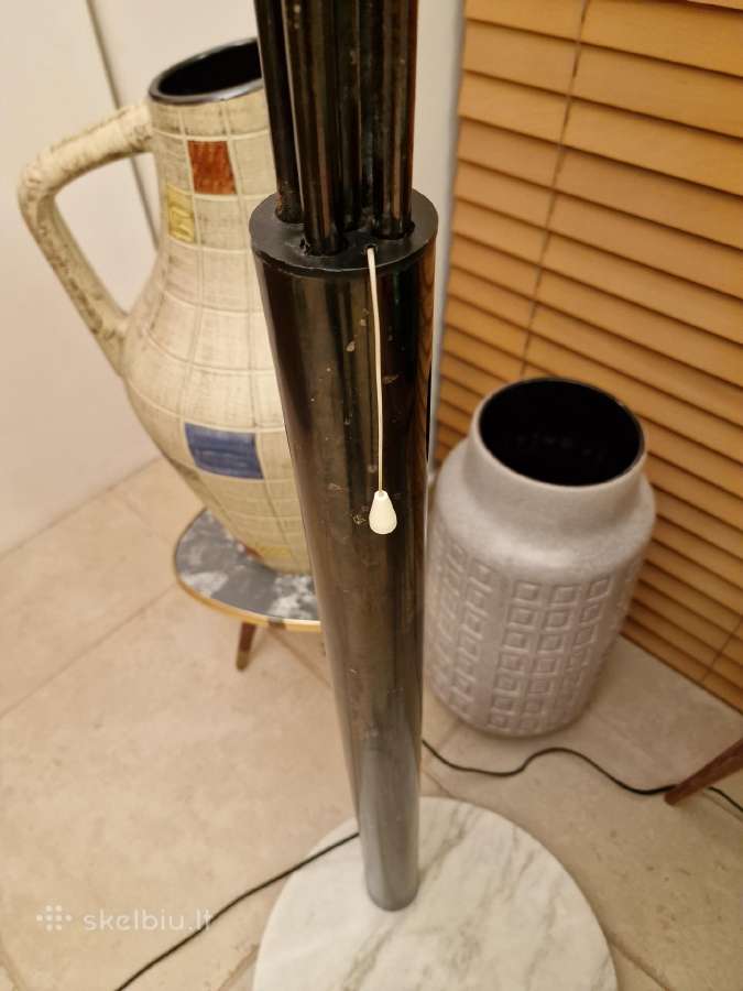 Vintažinis mid century Bilka juodo chromo toršeras - nuotraukos Nr. 31