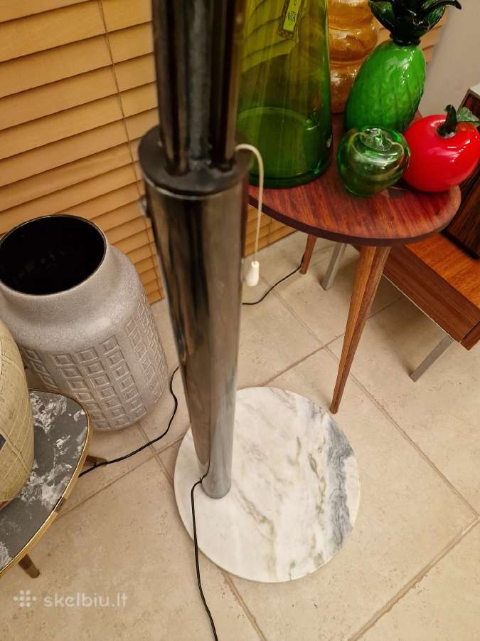 Vintažinis mid century Bilka juodo chromo toršeras - nuotraukos Nr. 33