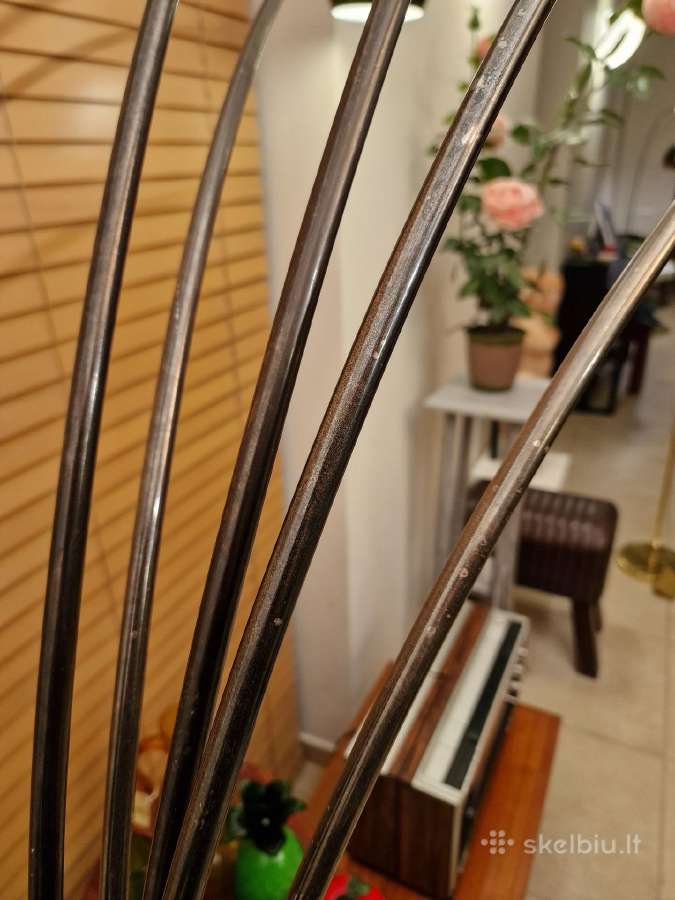 Vintažinis mid century Bilka juodo chromo toršeras - nuotraukos Nr. 34