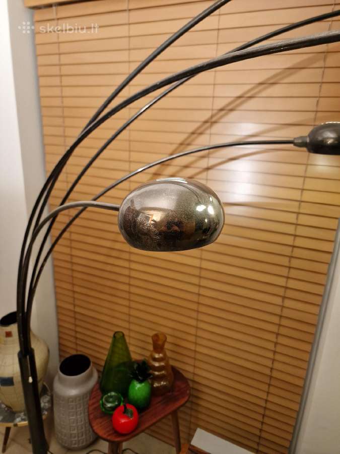Vintažinis mid century Bilka juodo chromo toršeras - nuotraukos Nr. 36