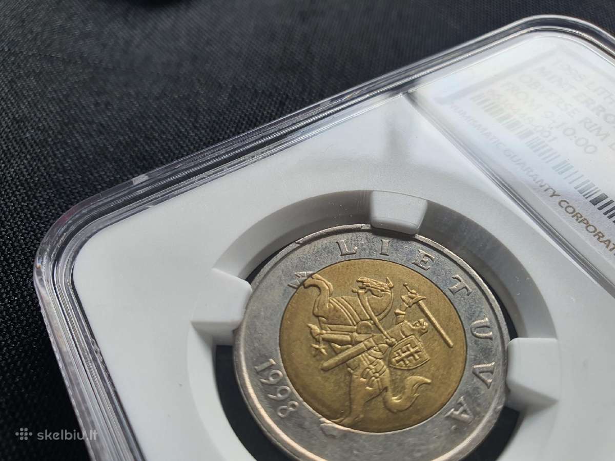 Lietuva 1991 1998 5 litai Error / su klaida Ngc - nuotraukos Nr. 4