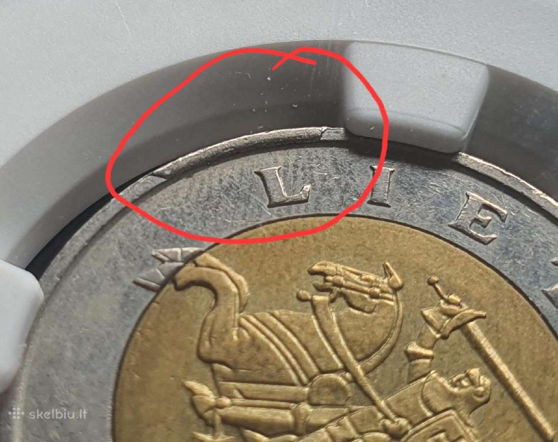 Lietuva 1991 1998 5 litai Error / su klaida Ngc - nuotraukos Nr. 3