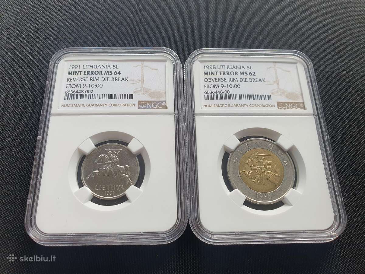 Lietuva 1991 metų monetos Ngc - nuotraukos Nr. 2