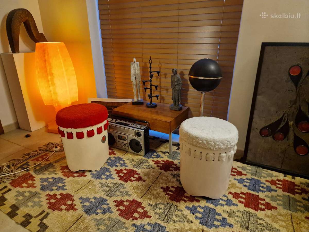 Vintažiniai mid century Space Age st. Emsa .pufai - nuotraukos Nr. 7