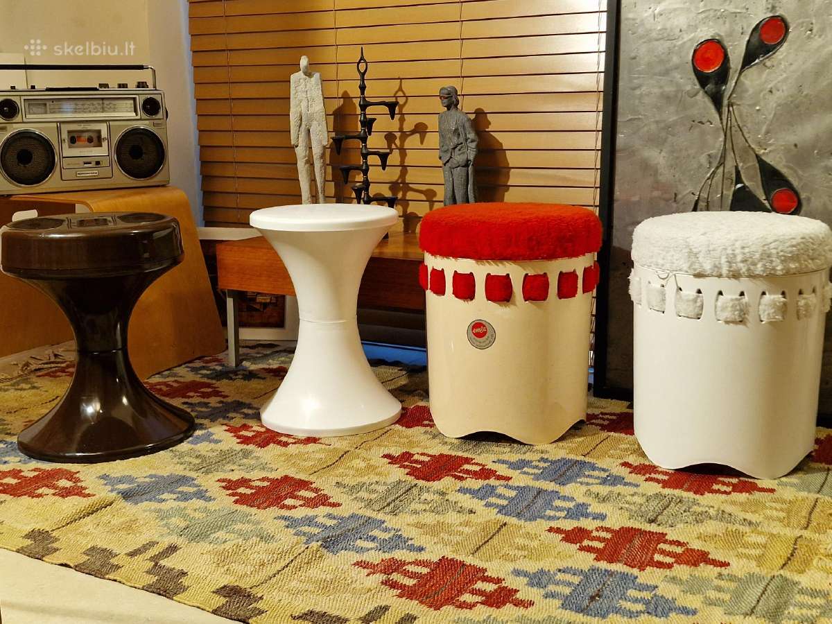 Vintažiniai mid century Space Age st. Emsa .pufai - nuotraukos Nr. 10