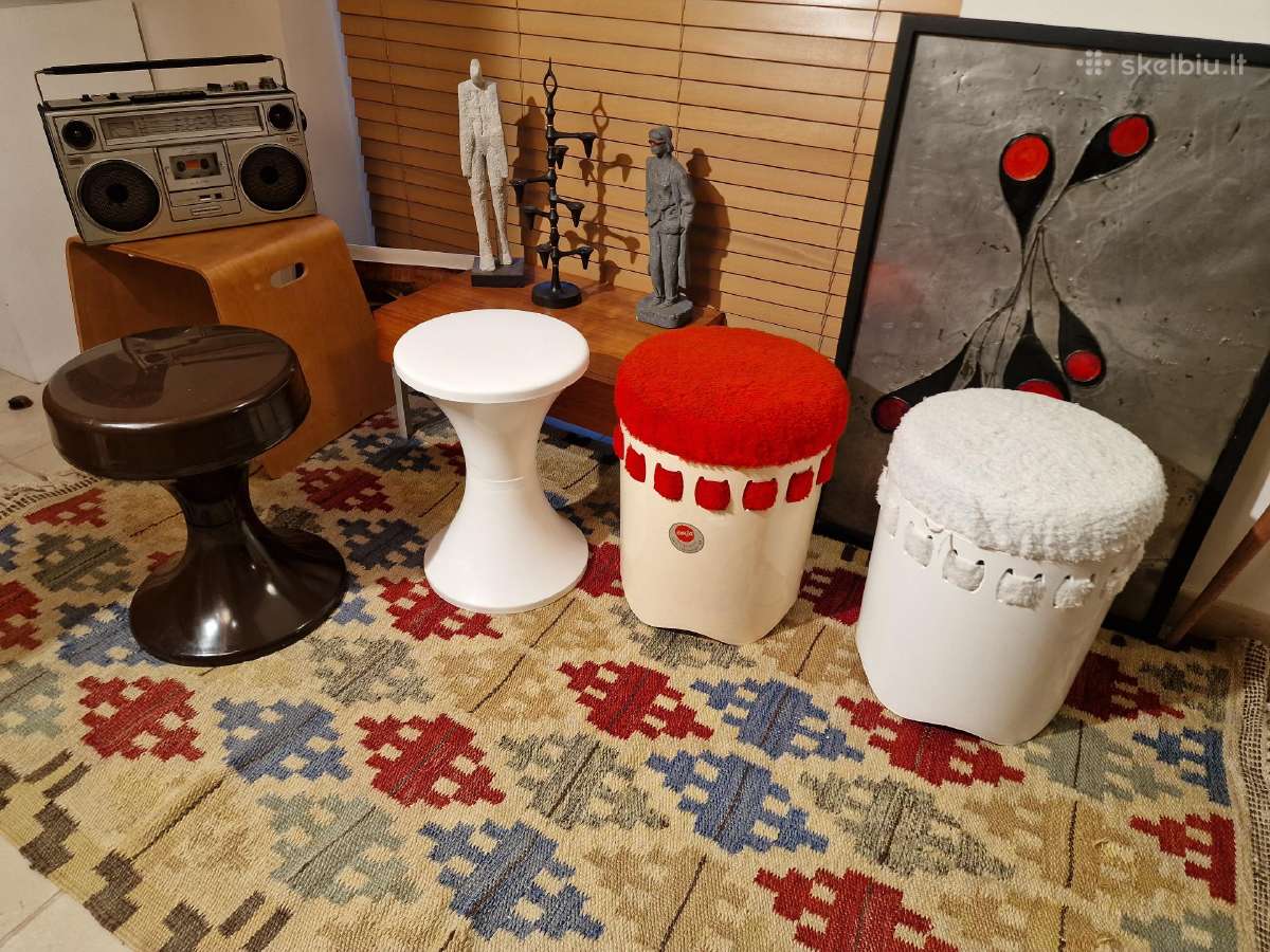 Vintažiniai mid century Space Age st. Emsa .pufai - nuotraukos Nr. 13
