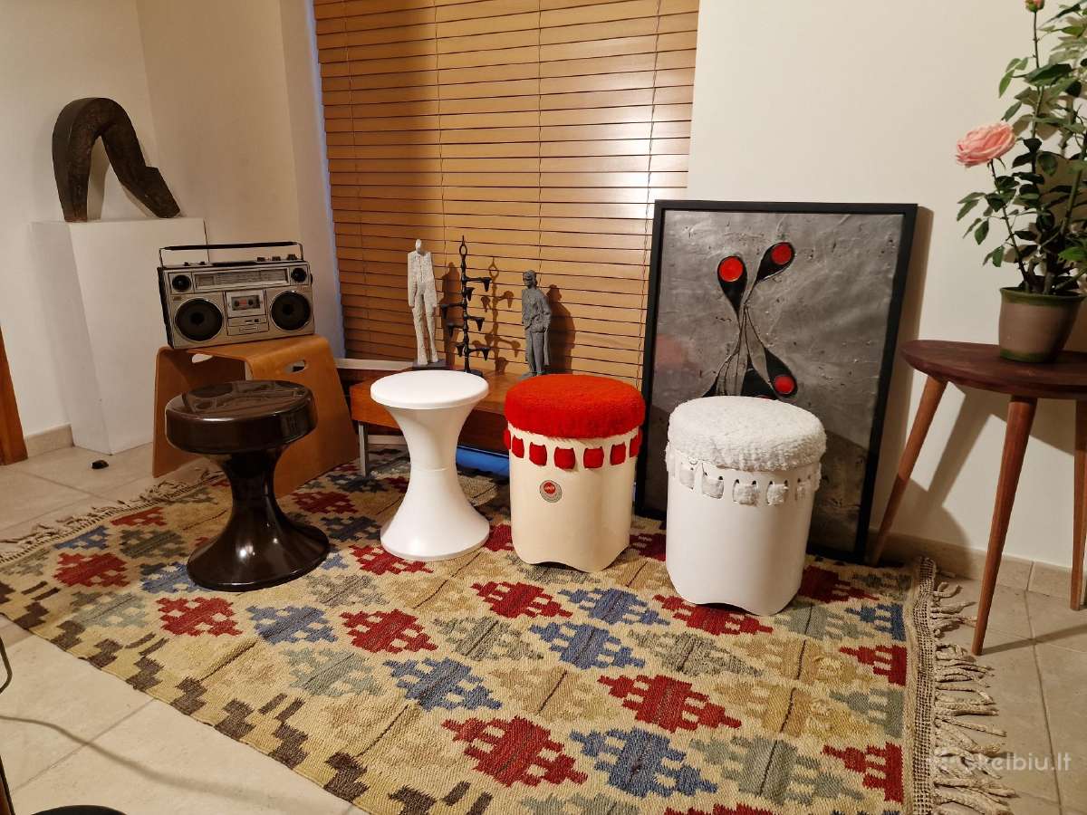 Vintažiniai mid century Space Age st. Emsa .pufai - nuotraukos Nr. 28