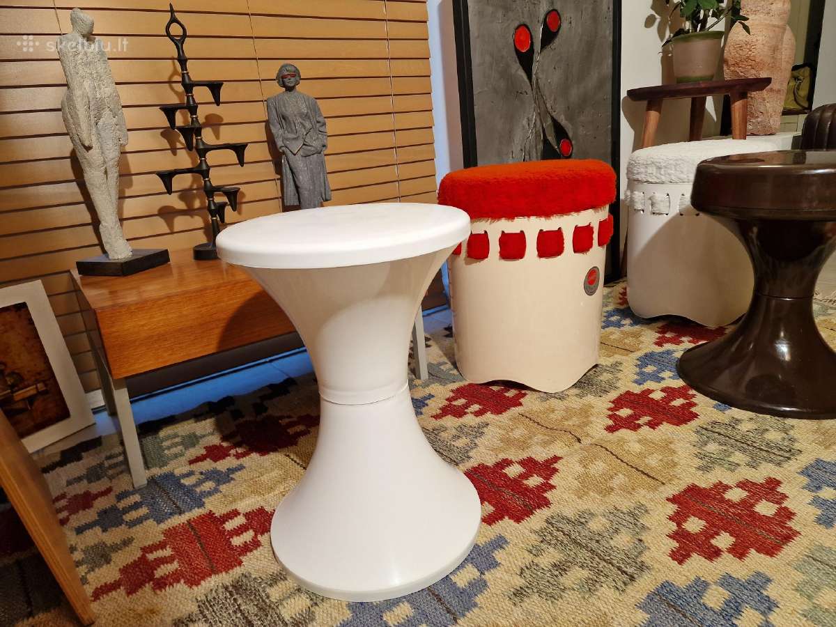 Vintažiniai mid century Space Age st. Emsa .pufai - nuotraukos Nr. 29