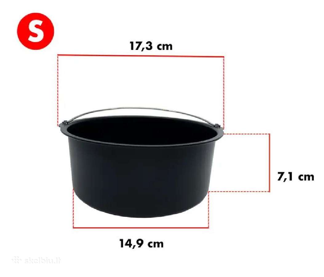 Kepimo indas su rankenėle karšto oro gruzdintuvei - nuotraukos Nr. 2