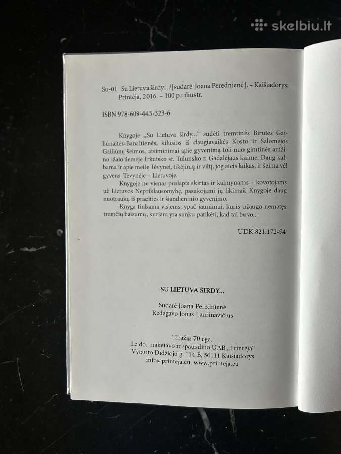Su Lietuva širdy. Bibliografinė Retenybė - nuotraukos Nr. 2