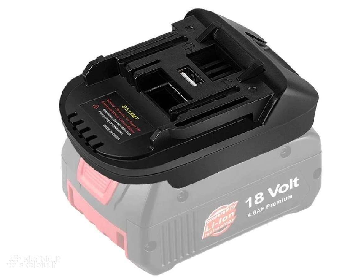 Baterijų adapteriai bosch milwaukee dewalt ryobi - nuotraukos Nr. 2