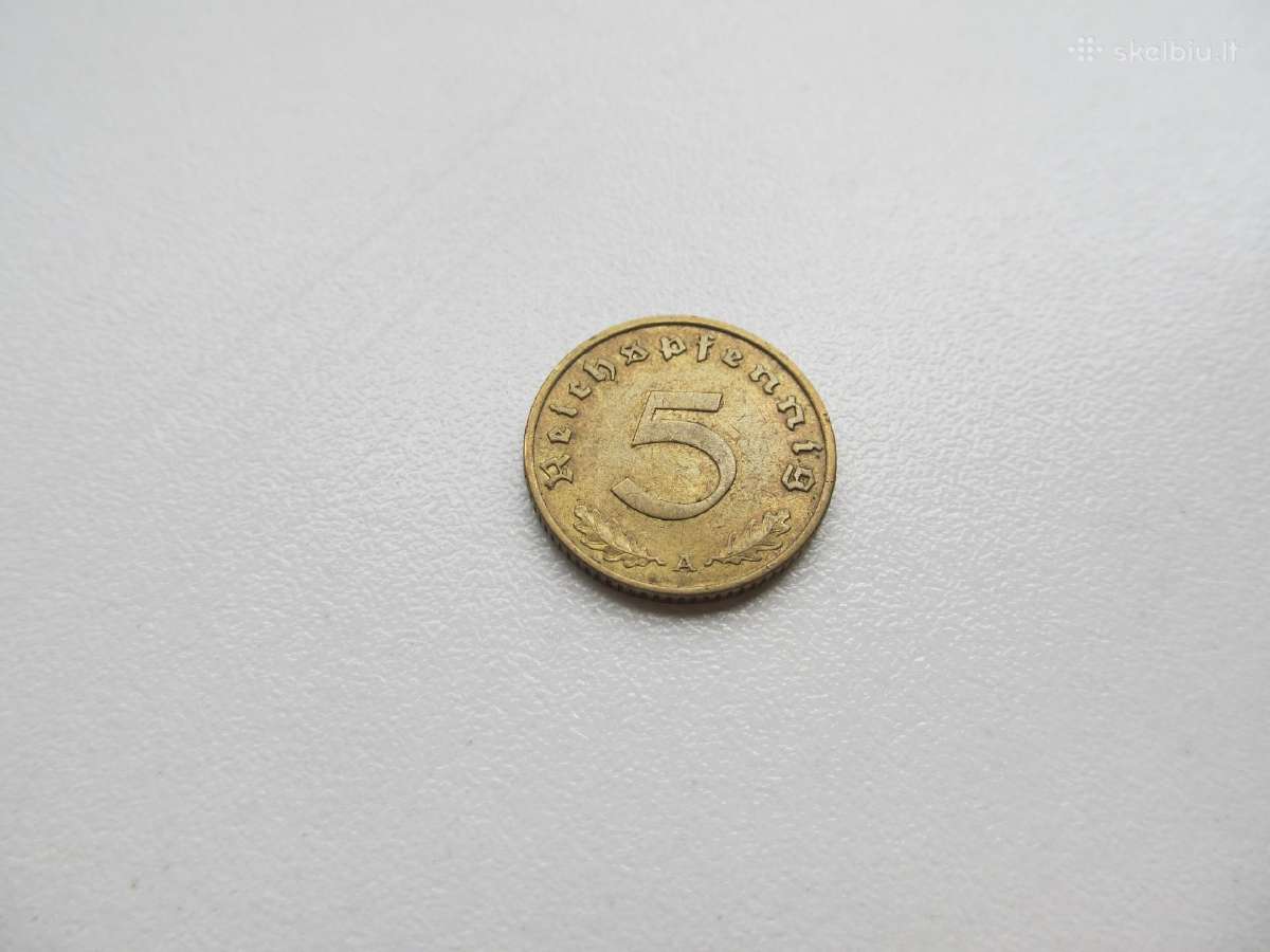 5 reichspfennig , Vokietija , 1939 A, B