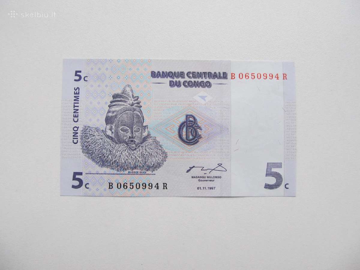 5 centime , Kongas , 1997 unc