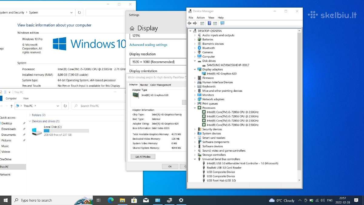 Lenovo thinkpad T470s i5 SSD Fhd Ips - nuotraukos Nr. 7
