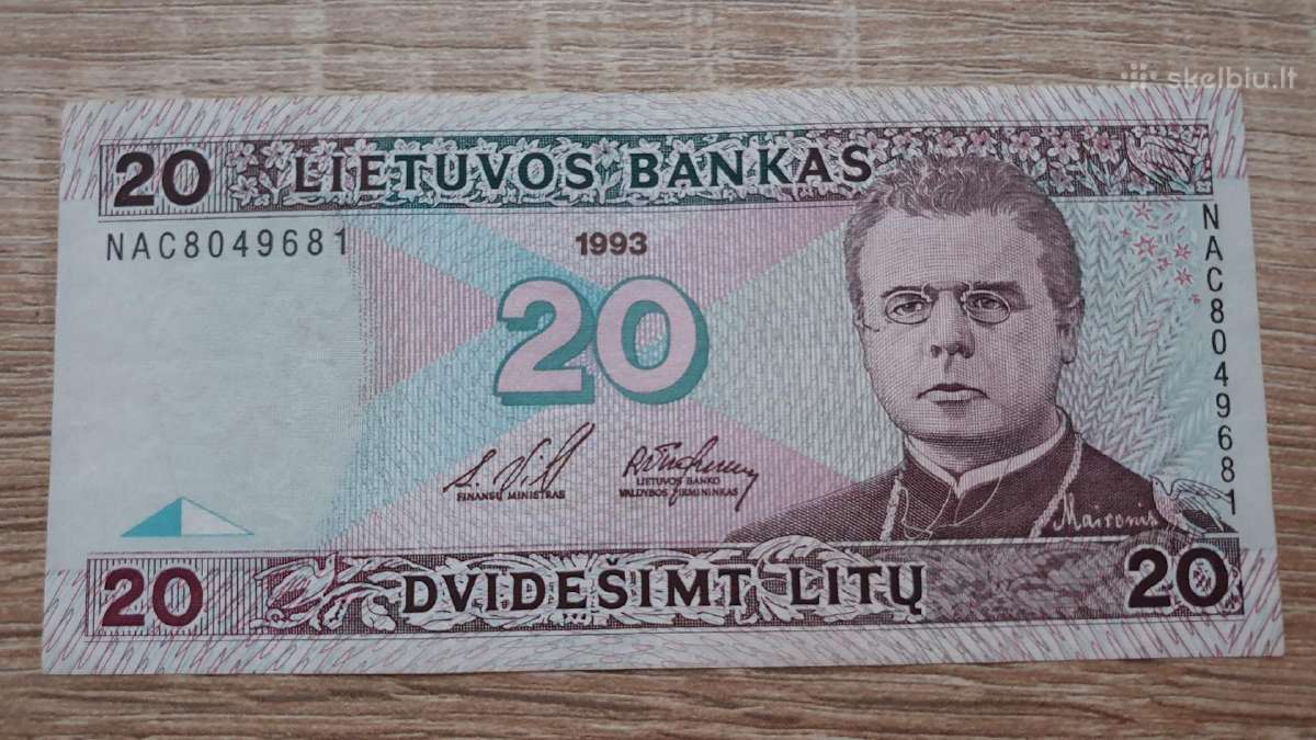 1993m. 20 litų Maironis