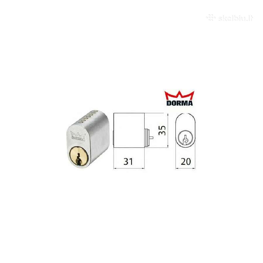 Spynos cilindras Dorma Dc3003, 30mm, 5 raktai - nuotraukos Nr. 3