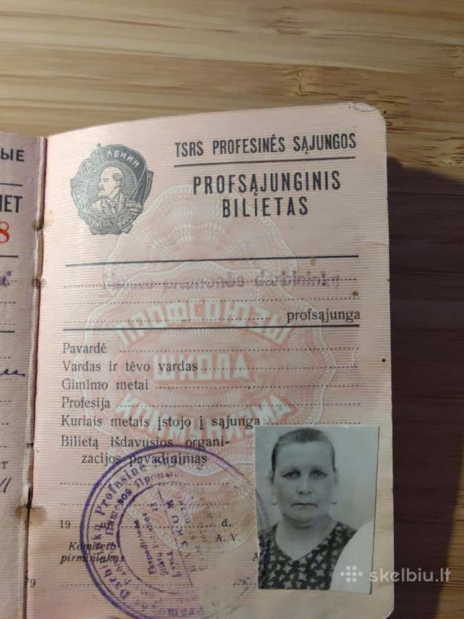 Profsąjungos bilietas 1950