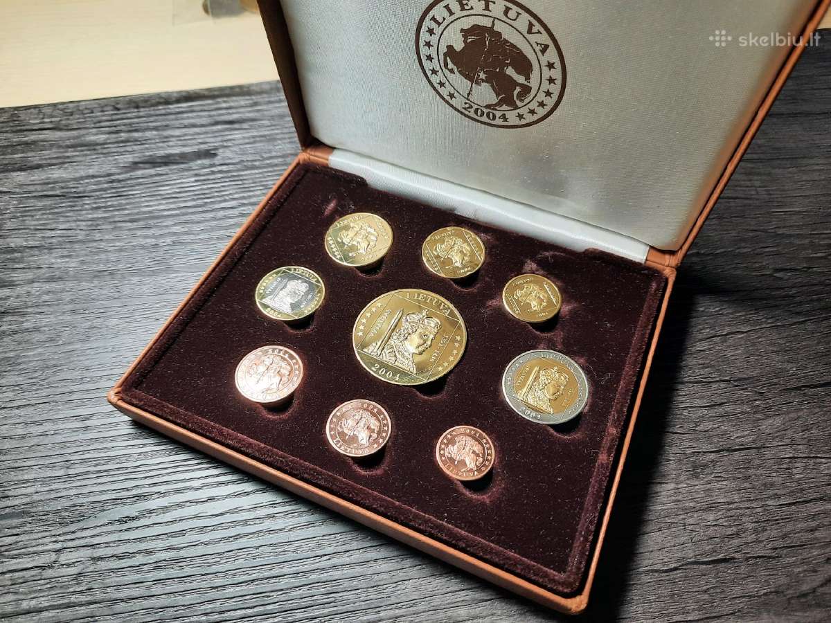 Prototipinių Lietuvos eurų monetų komplektas 2004