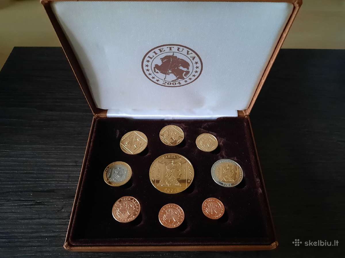 Prototipinių Lietuvos eurų monetų komplektas 2004 - nuotraukos Nr. 2