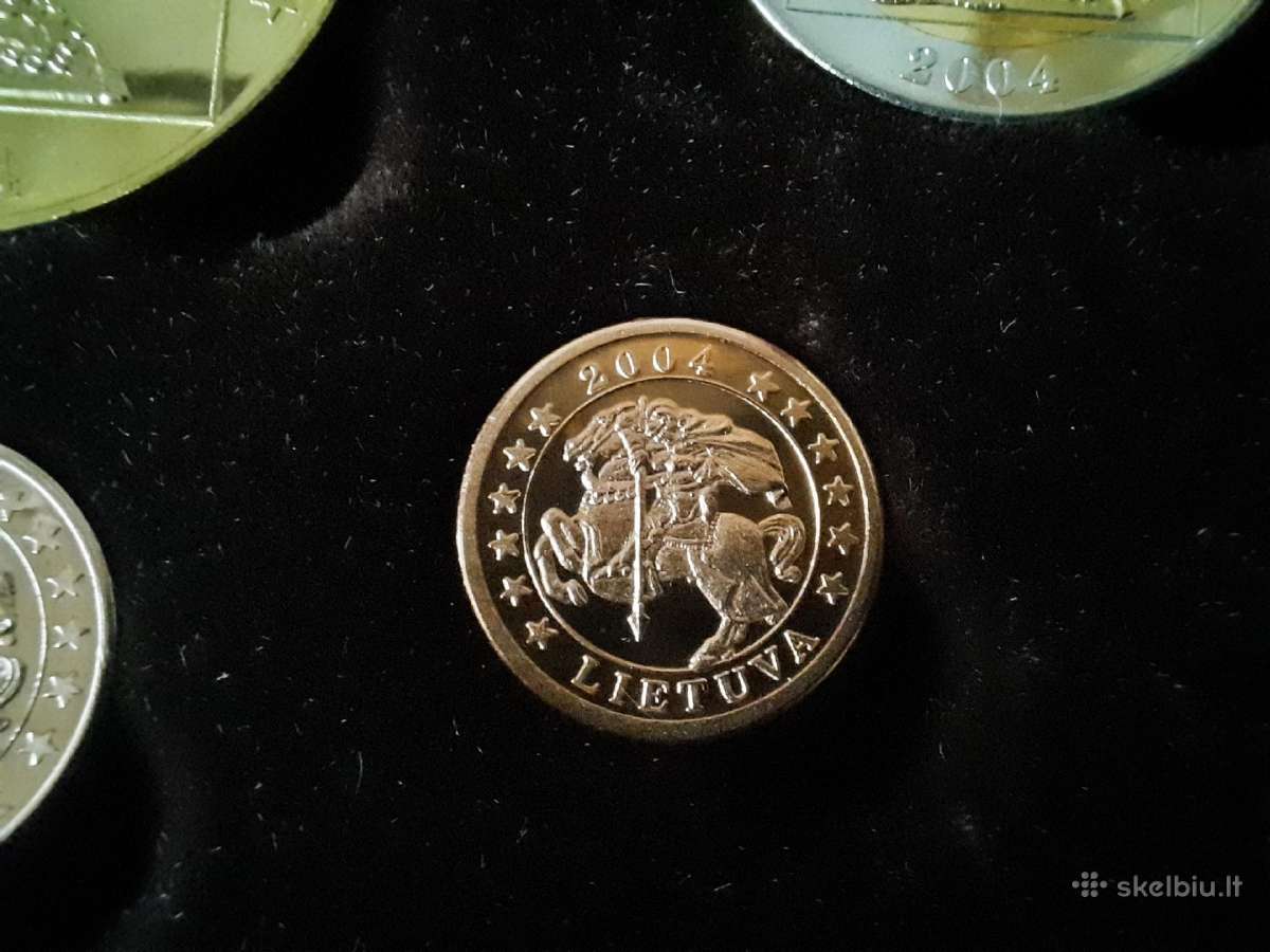 Prototipinių Lietuvos eurų monetų komplektas 2004 - nuotraukos Nr. 4