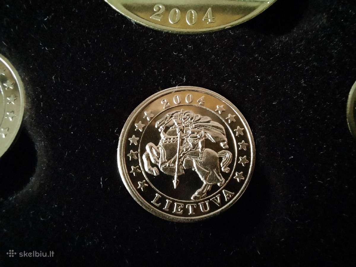 Prototipinių Lietuvos eurų monetų komplektas 2004 - nuotraukos Nr. 5