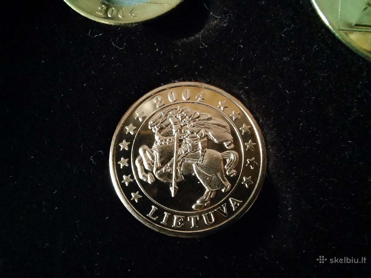 Prototipinių Lietuvos eurų monetų komplektas 2004 - nuotraukos Nr. 6