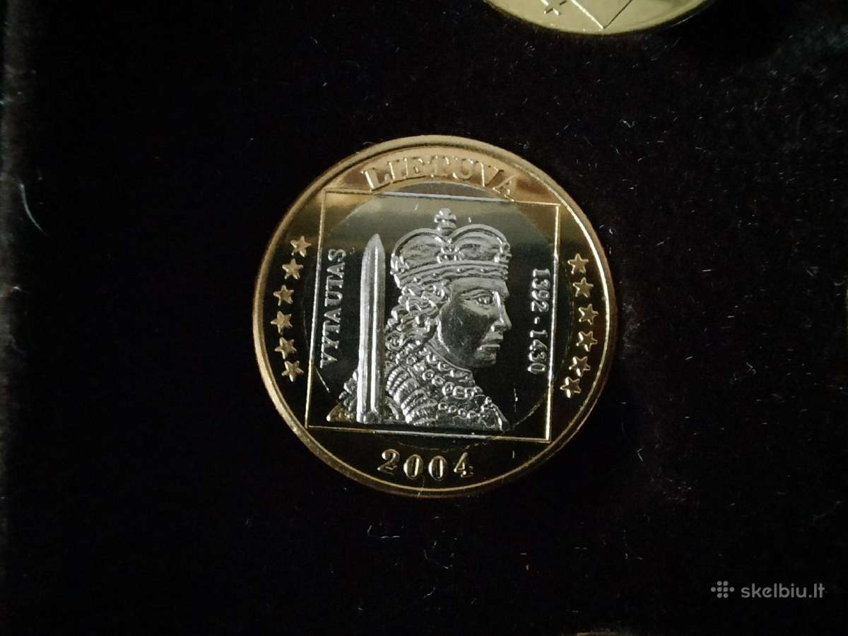 Prototipinių Lietuvos eurų monetų komplektas 2004 - nuotraukos Nr. 7