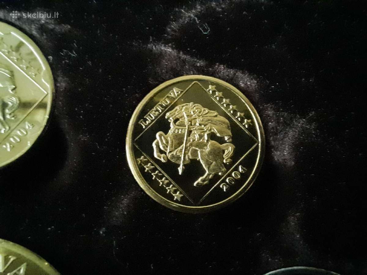 Prototipinių Lietuvos eurų monetų komplektas 2004 - nuotraukos Nr. 10