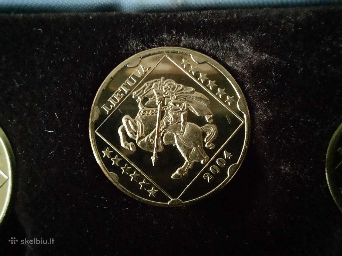 Prototipinių Lietuvos eurų monetų komplektas 2004 - nuotraukos Nr. 11