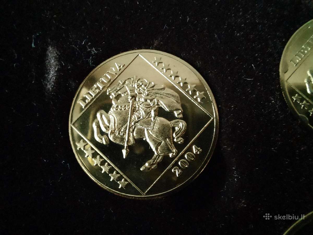 Prototipinių Lietuvos eurų monetų komplektas 2004 - nuotraukos Nr. 12