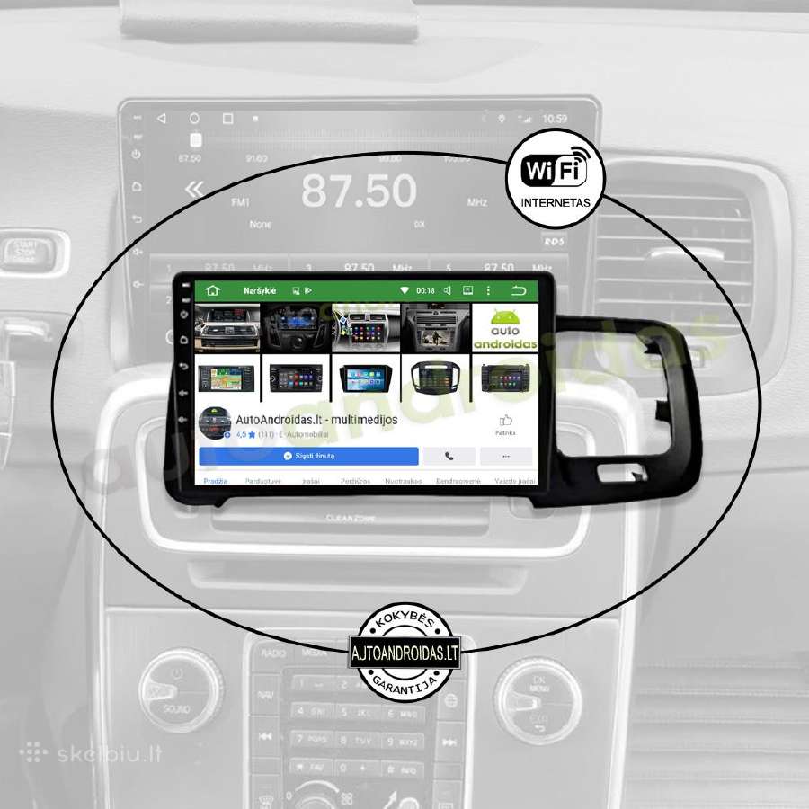 Volvo S60 V60 2008-18 Android multimedia GPS/WiFi - nuotraukos Nr. 3