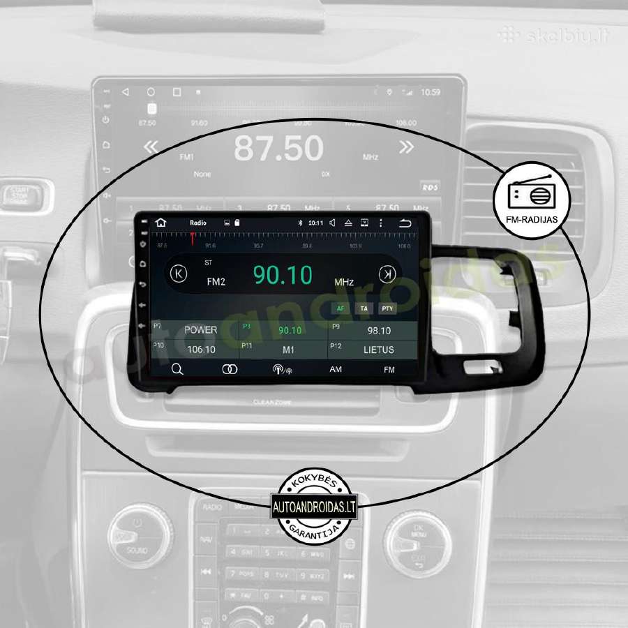 Volvo S60 V60 2008-18 Android multimedia GPS/WiFi - nuotraukos Nr. 4