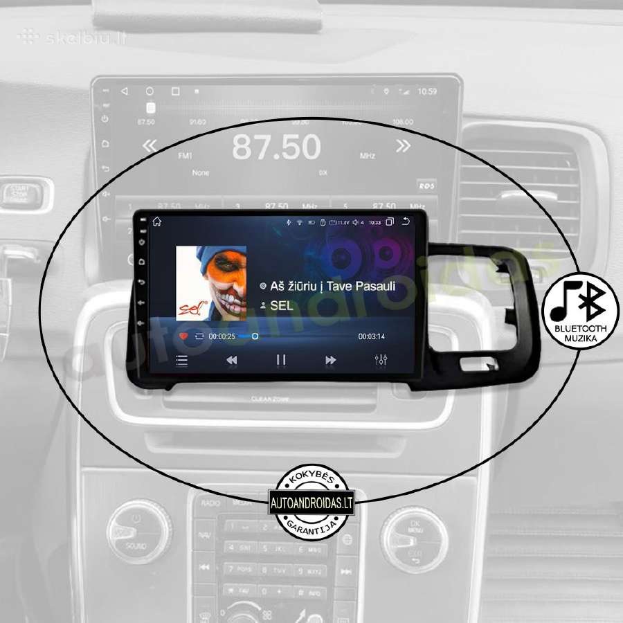 Volvo S60 V60 2008-18 Android multimedia GPS/WiFi - nuotraukos Nr. 6