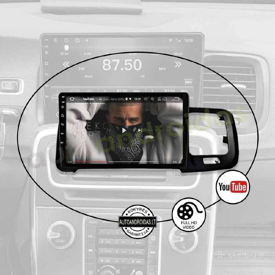Volvo S60 V60 2008-18 Android multimedia GPS/WiFi - nuotraukos Nr. 9