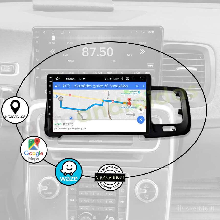 Volvo S60 V60 2008-18 Android multimedia GPS/WiFi - nuotraukos Nr. 11