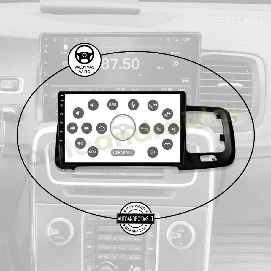 Volvo S60 V60 2008-18 Android multimedia GPS/WiFi - nuotraukos Nr. 12