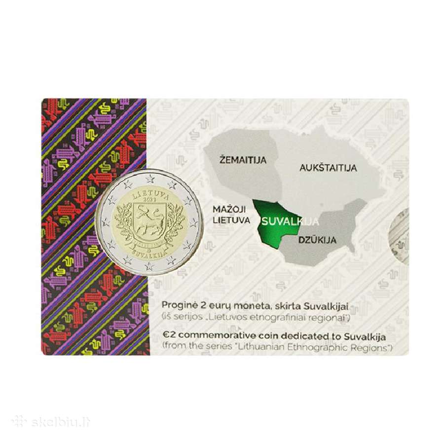Proginės 2 eurų monetos Bu Proof kortelėse - nuotraukos Nr. 3