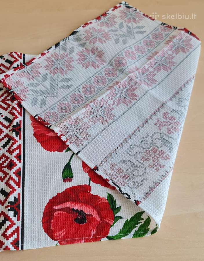Vaflinis rankšluostis su ukrainietišku ornamentu - nuotraukos Nr. 2