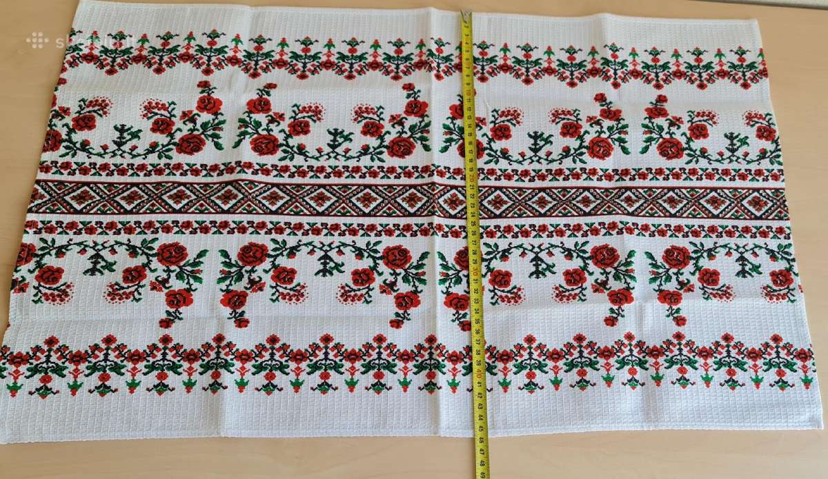 Vaflinis rankšluostis su ukrainietišku ornamentu - nuotraukos Nr. 4