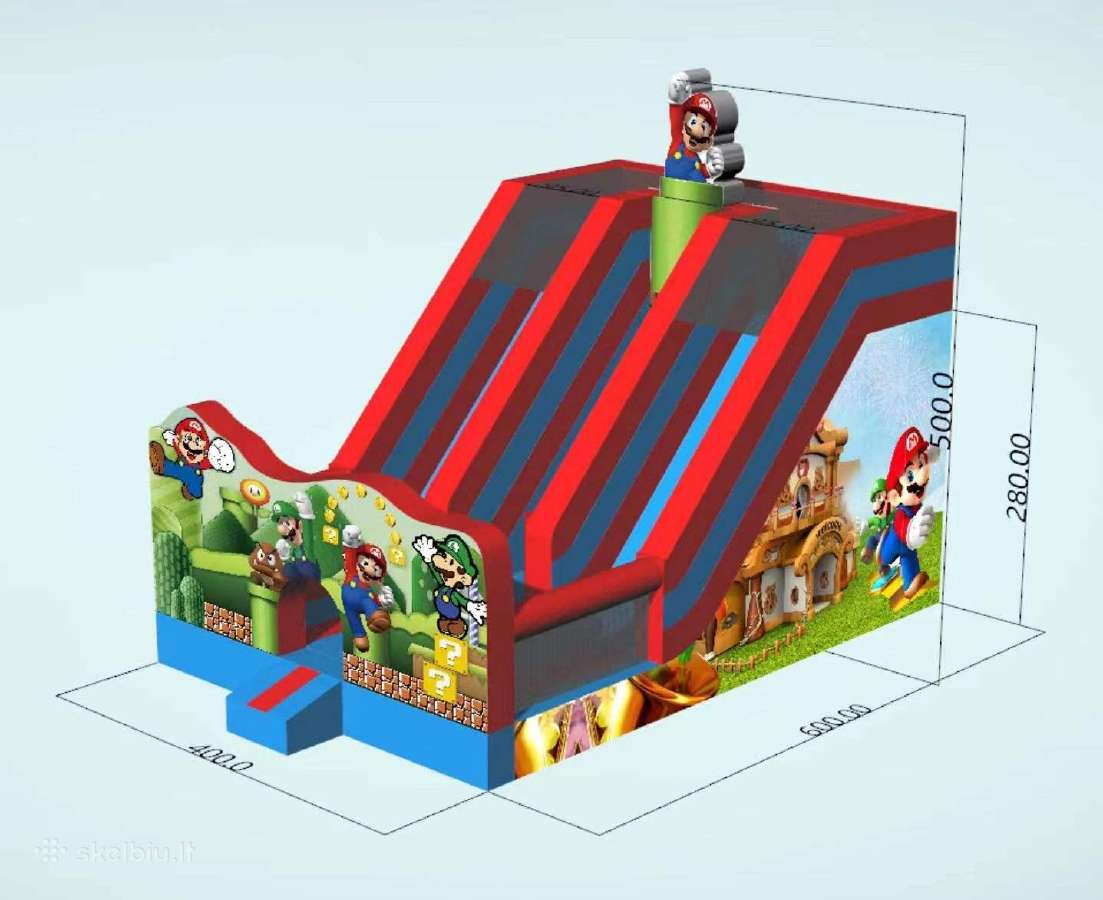 Parduodamas Naujas komercinis batutas Mario - nuotraukos Nr. 5