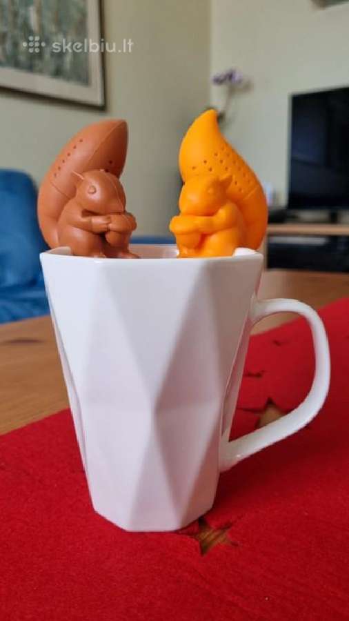 2 silikoniniai arbatos sieteliai "Voverytės"