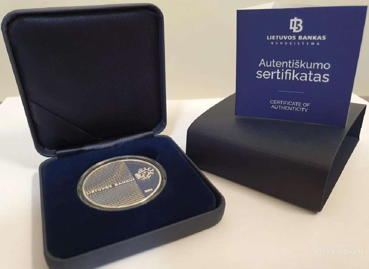 Sidabrinė moneta Lietuvos Banko Šimtmetis