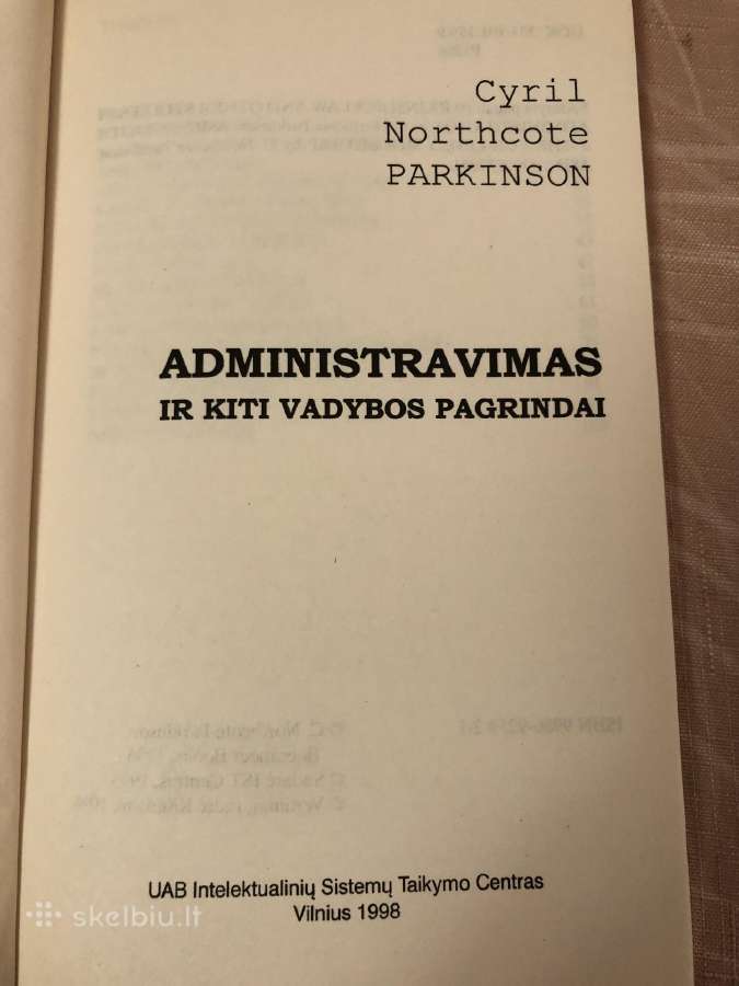 C.parkinson administravimas ir vadybos pagrindai - nuotraukos Nr. 2