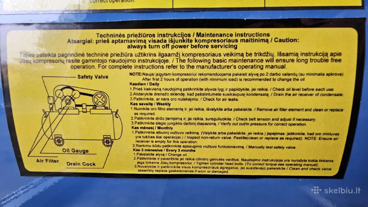 Kompresorius Kompersoriai El. variklis 7.5kw - nuotraukos Nr. 11